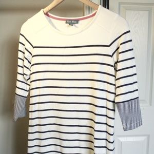 Fleur Bleve Blue stripped Sweater Dress